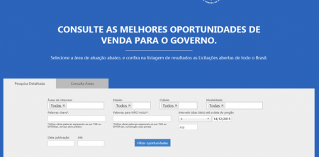 Buscador gratuito de licitações para Micro e Pequenas Empresas